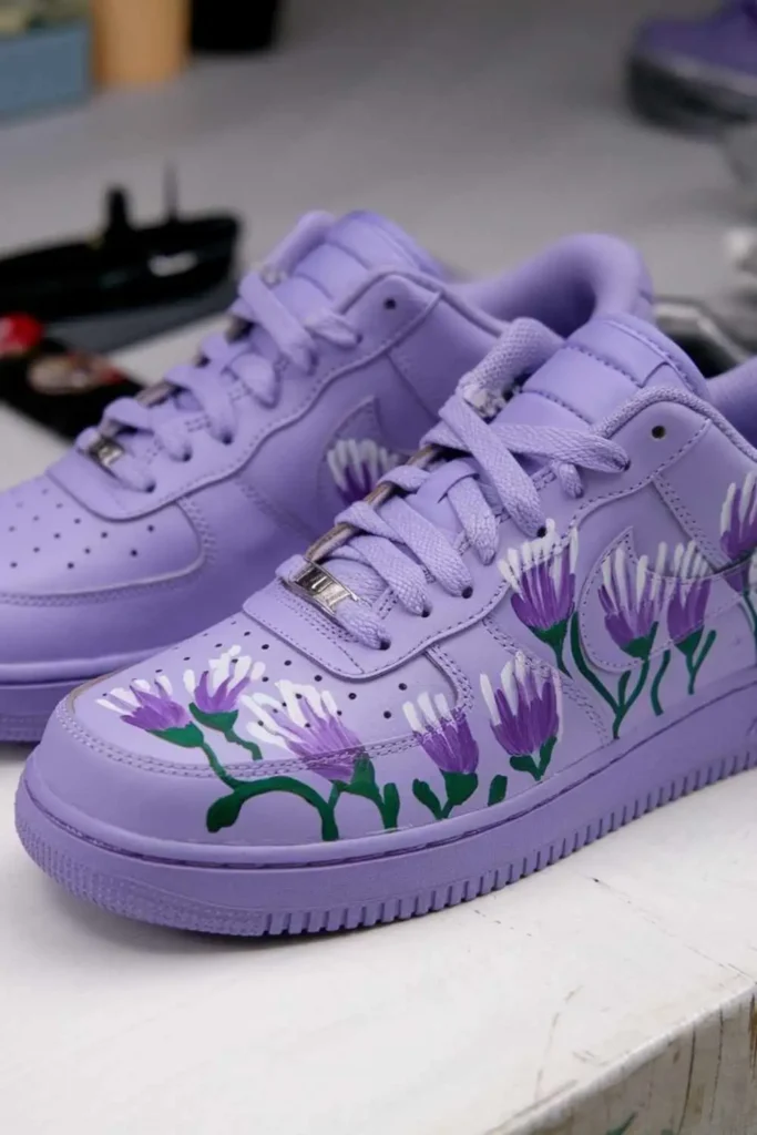 Shoe Painting Ideas for Nike Purple Sneakers (3)