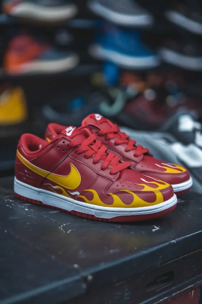 Shoe Painting Ideas for Nike Red Sneakers (2)