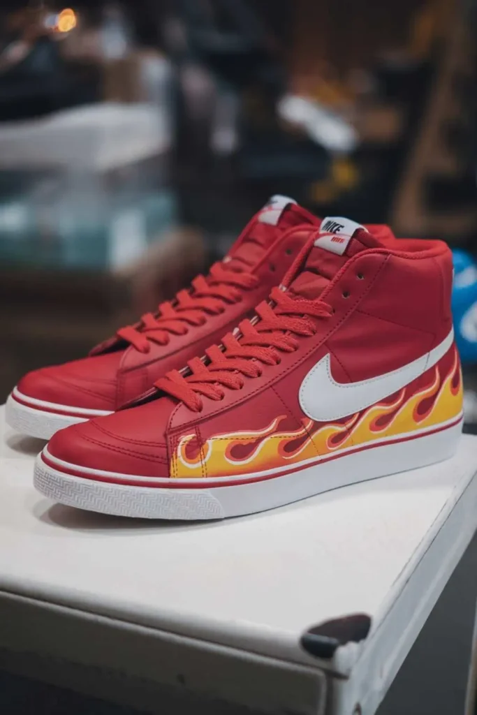 Shoe Painting Ideas for Nike Red Sneakers (3)