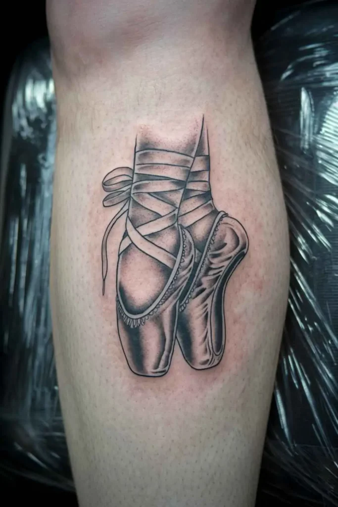 Small Pointe Shoes Tattoo (2)