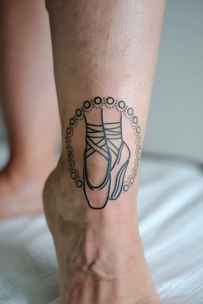 Small Pointe Shoes Tattoo (3)