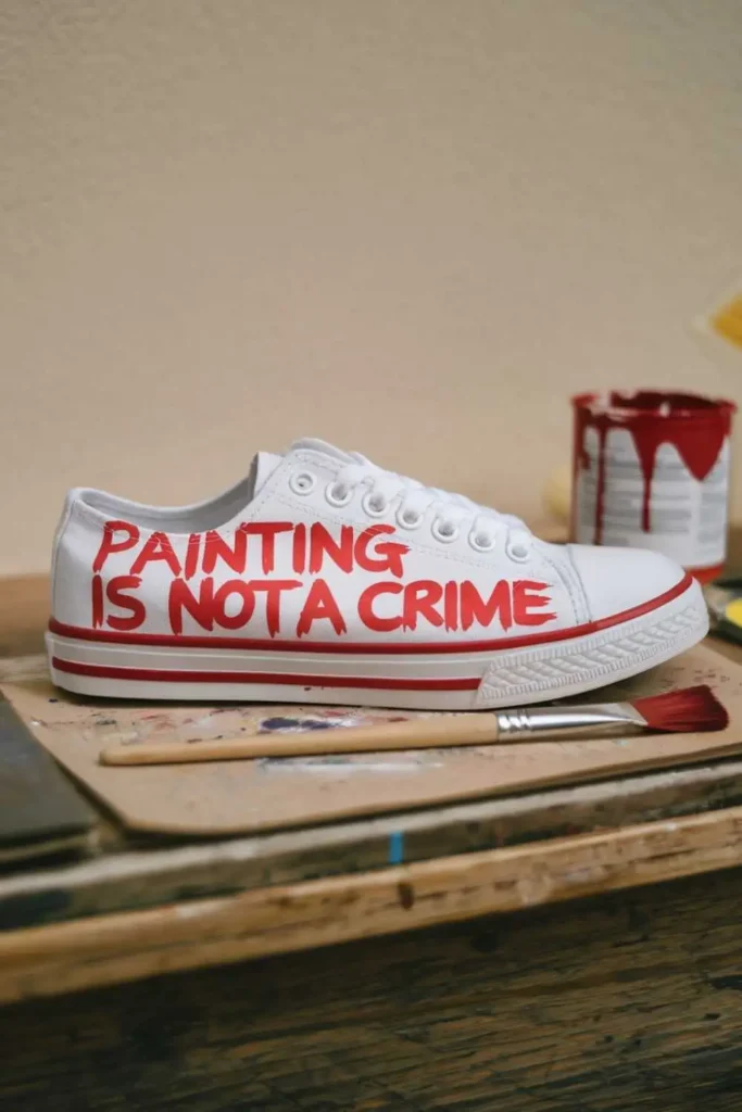 White Shoe Painting Ideas (DIY) (3)