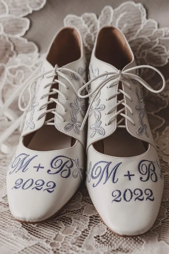 Wedding Shoe Embroidery Ideas