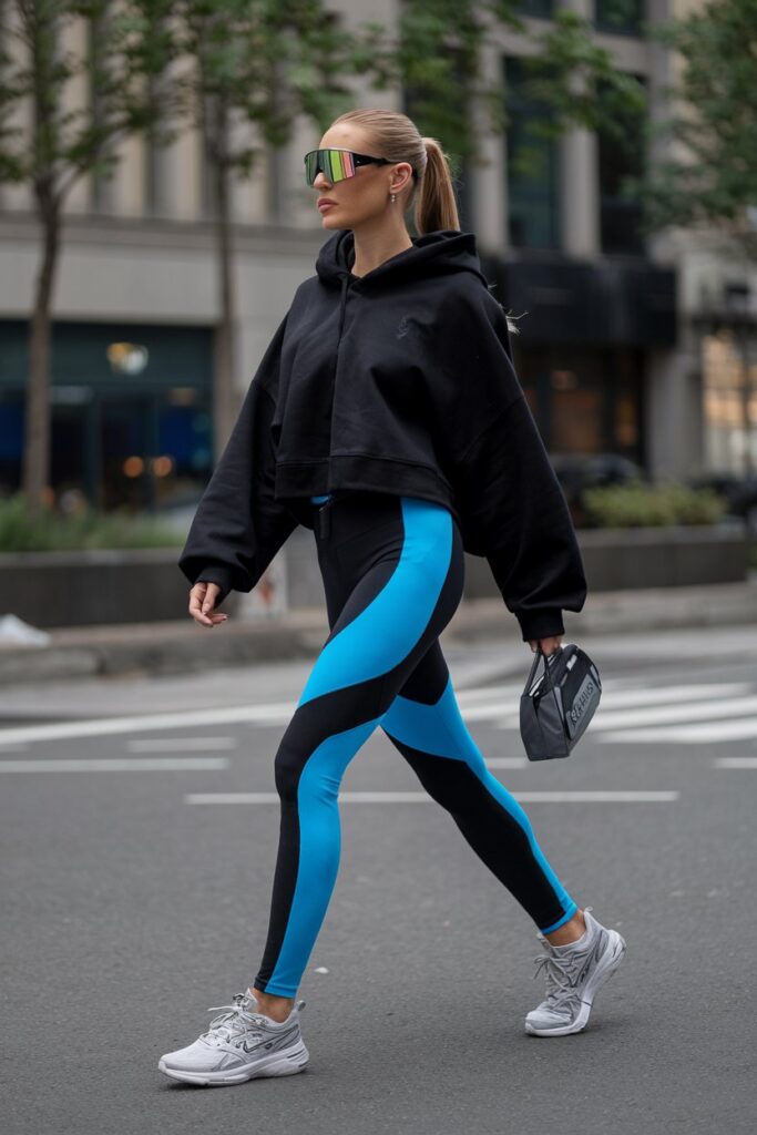 Color-Blocked Leggings & Hoodie