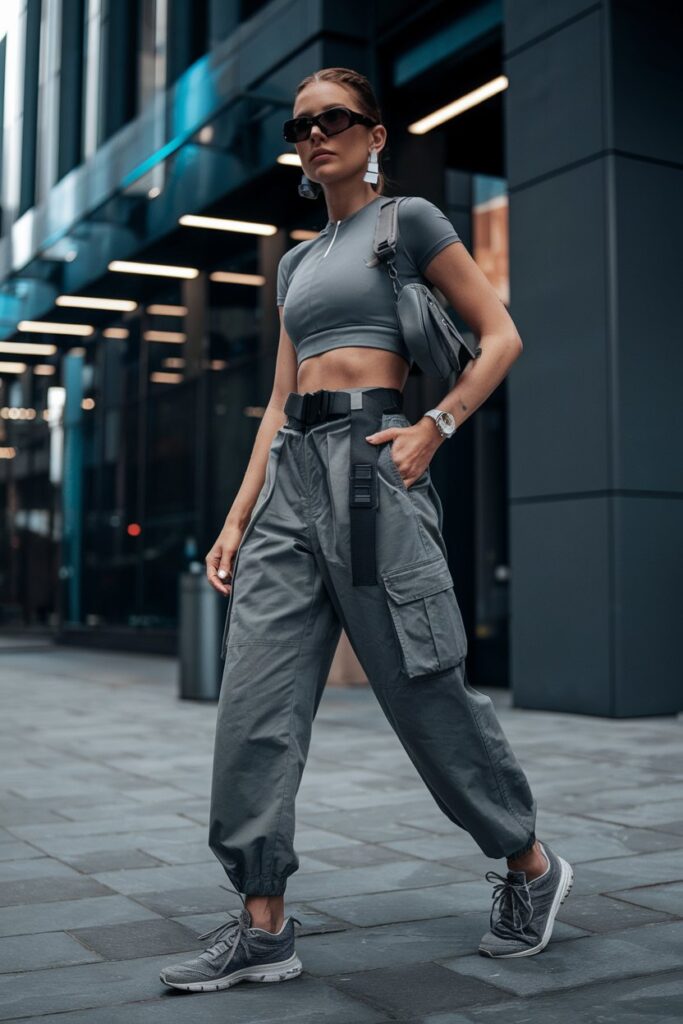  Cargo Pants & Crop Top