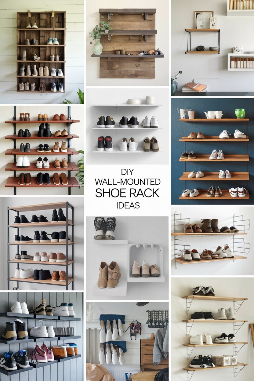 13 DIY Wall-Mounted Shoe Rack Ideas