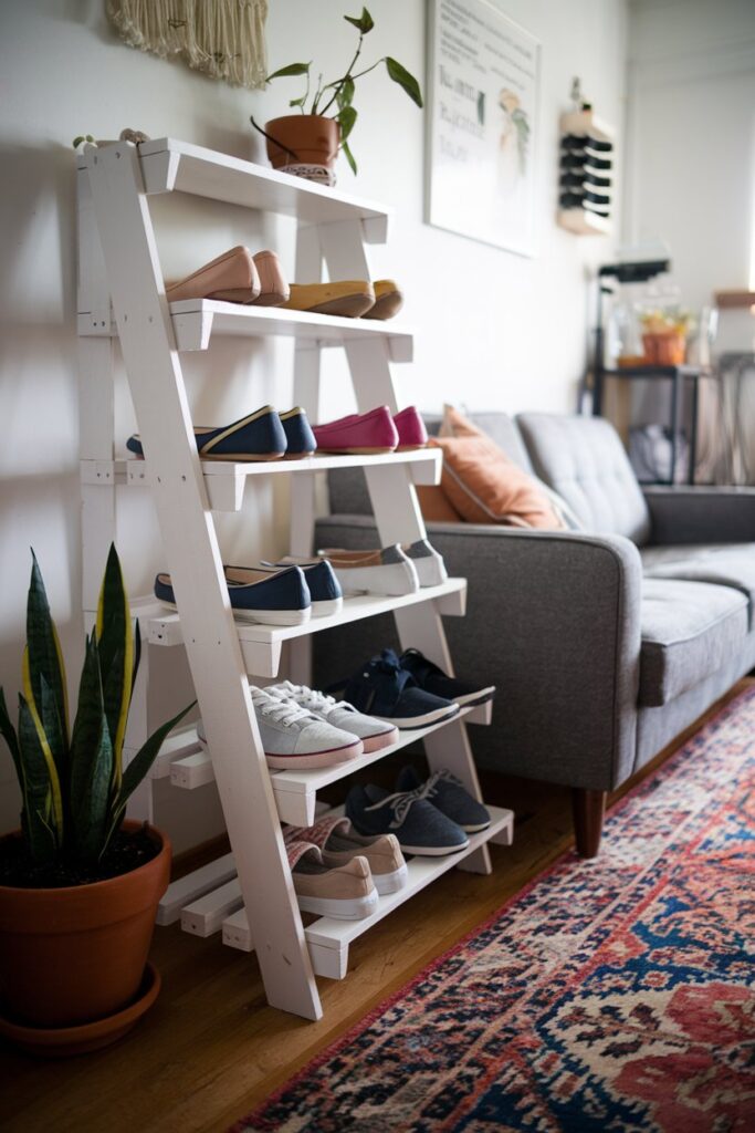 Ladder-Style Pallet Shoe Rack