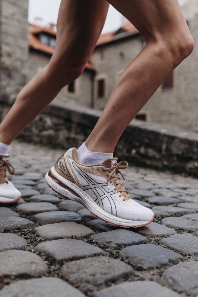 women runnning with ASICS Gel-Nimbus 25