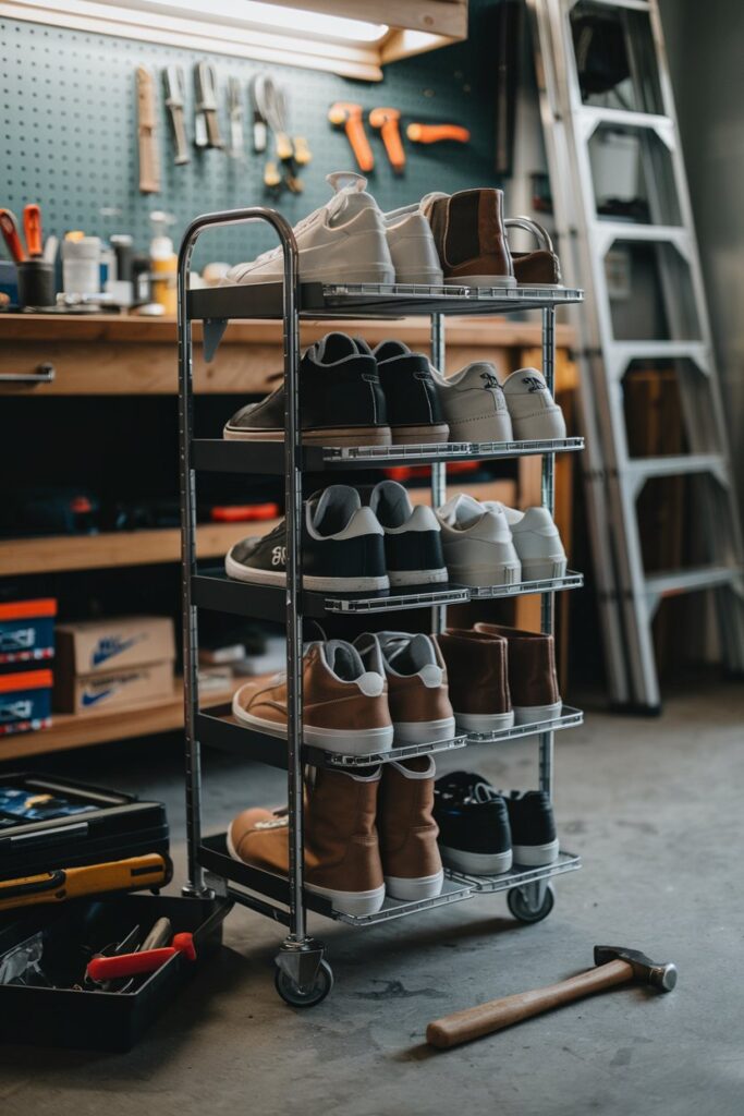 Rolling Shoe Cart