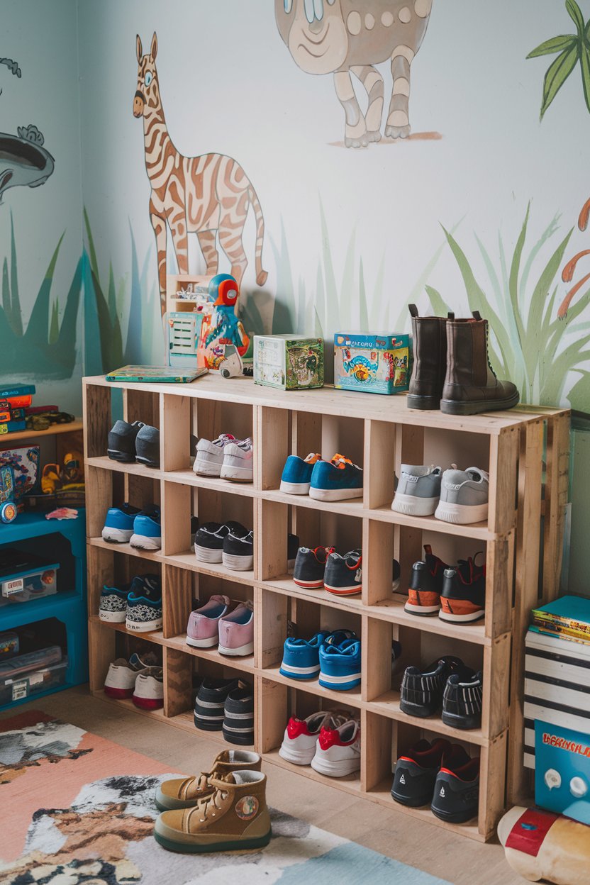 25 Brilliant DIY Pallet Shoe Rack Ideas