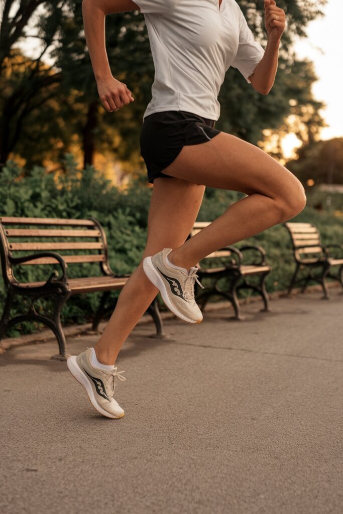 women running with Saucony Triumph 21