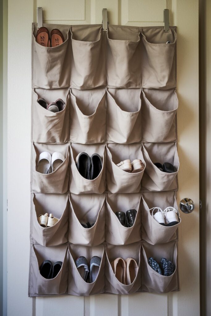 Hanging Fabric Shoe Pockets