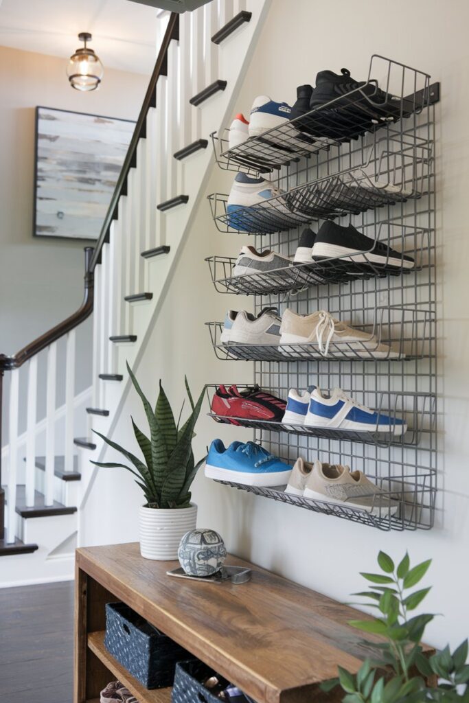 Wire Basket Wall Rack