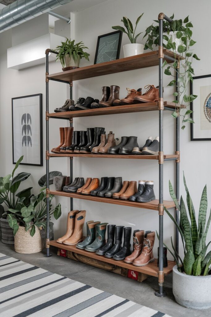 DIY Shoe Rack from Pallets