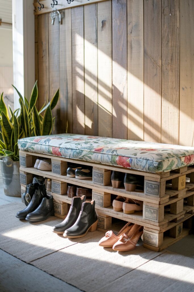 Pallet Bench Shoe Rack