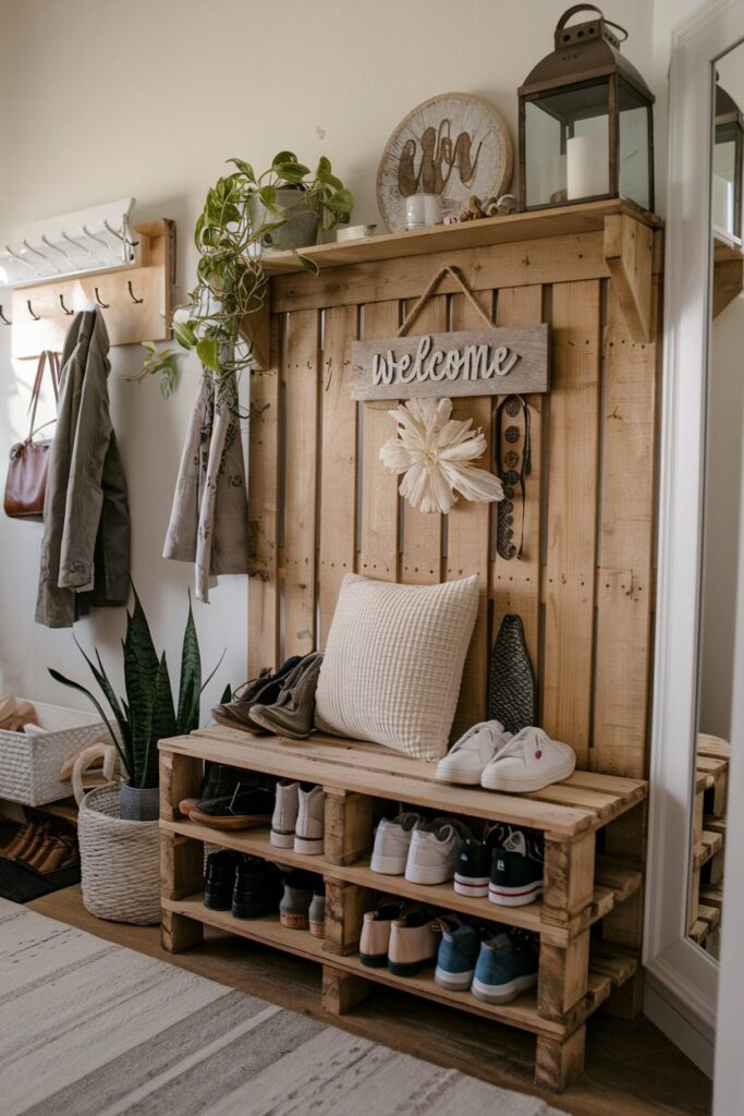 Pallet Shoe Cubby