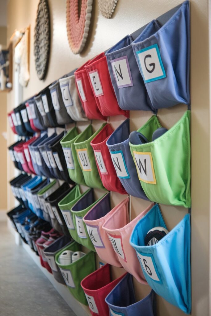 Shoe Storage Wall Pockets