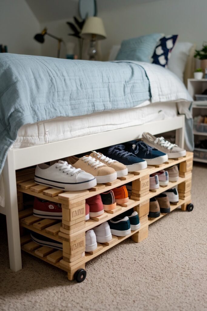 Rolling Pallet Shoe Cart