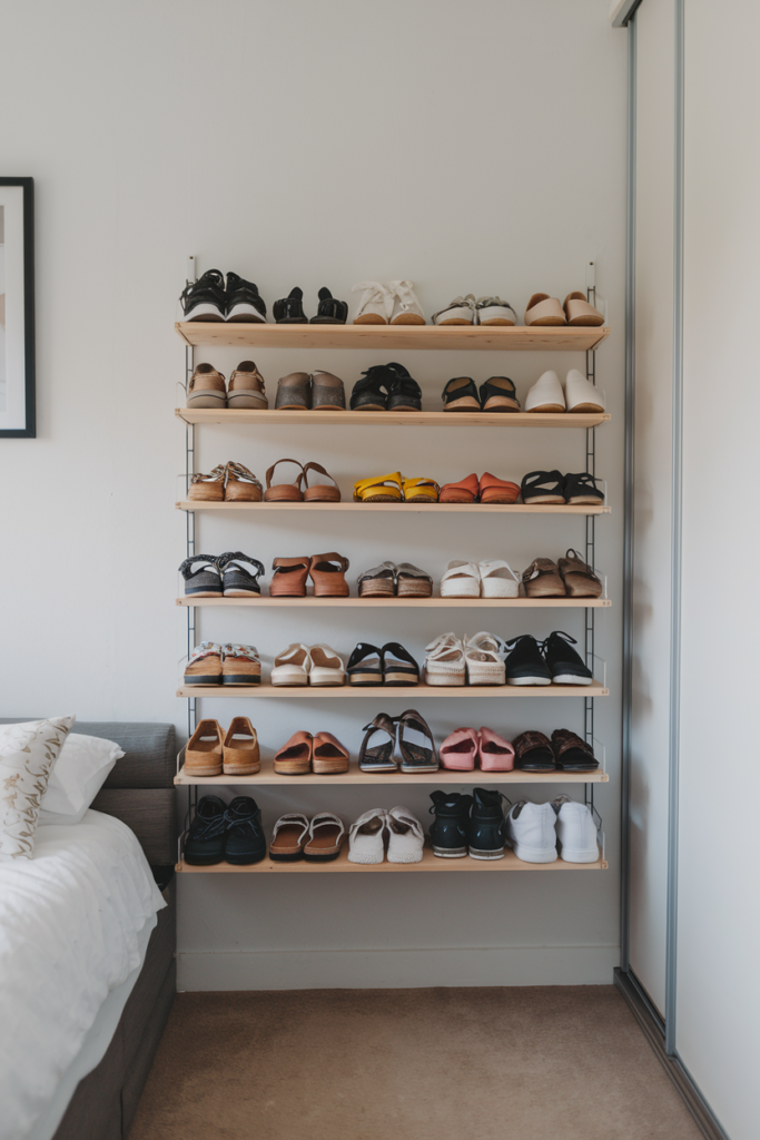 Pallet Hanging Shoe Shelf