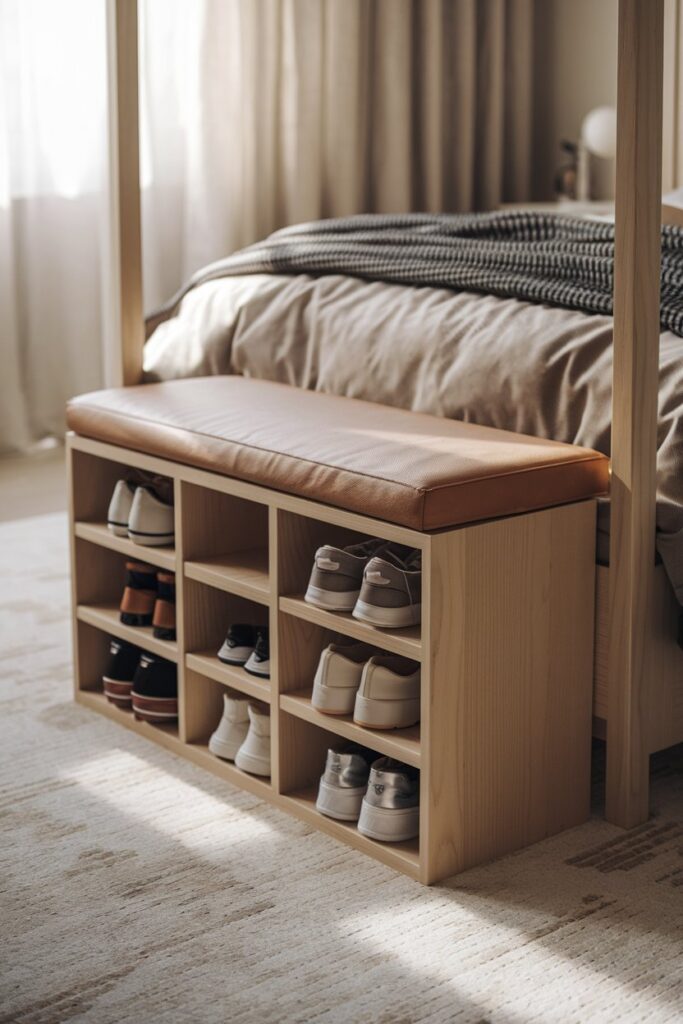 Under-Bed Shoe Bench