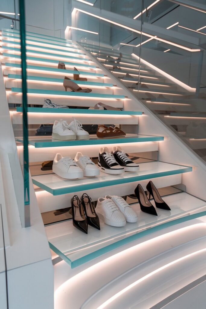  Illuminated Glass Stairs (Shoe Steps)