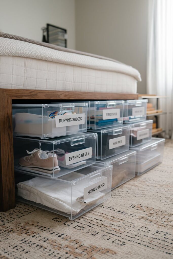 Stackable Plastic Shoe Drawers