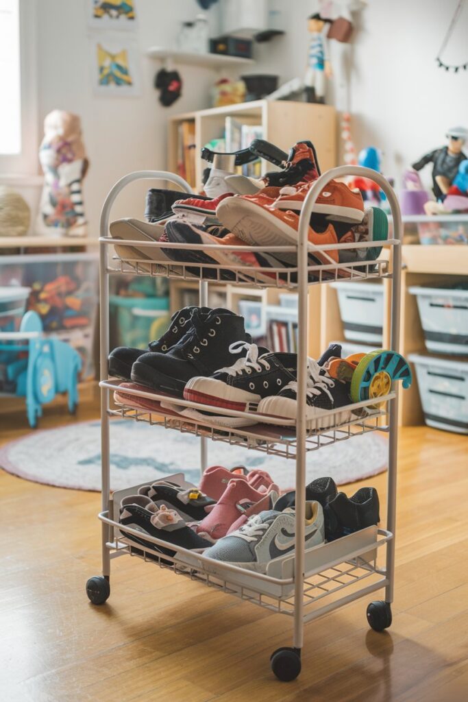  Rolling Shoe Cart