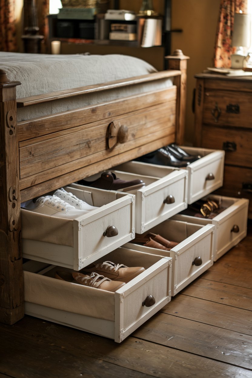 30 Shoe Storage Ideas for Under the Bed