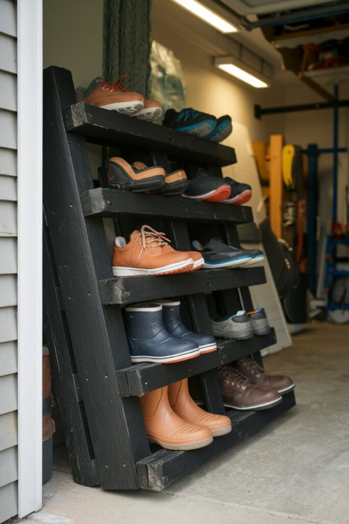 DIY Pallet Shoe Rack