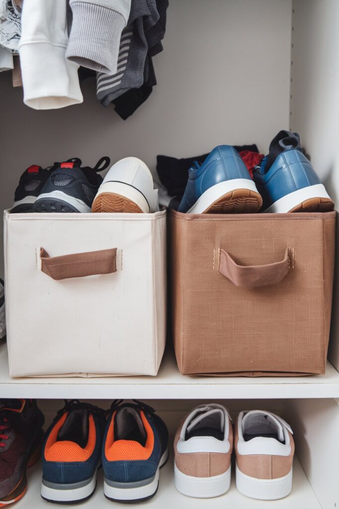 Fabric Shoe Bins