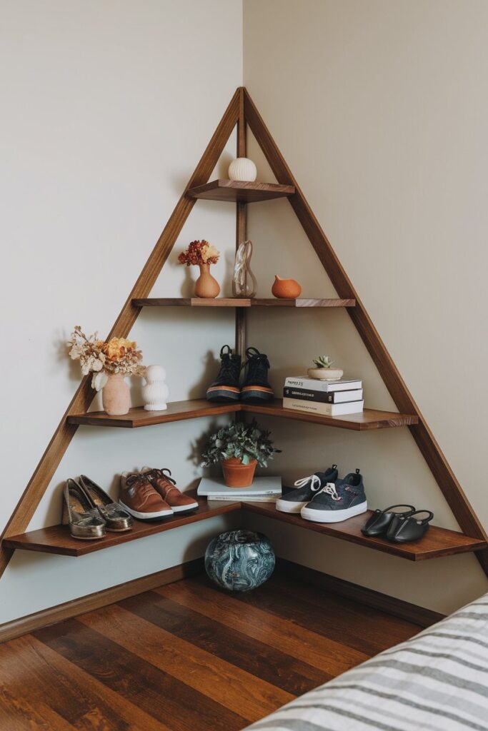 Corner Shoe Shelf