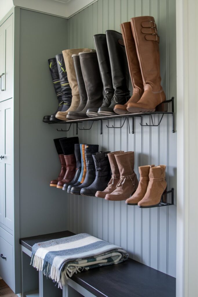 Wall-Mounted Boot Racks