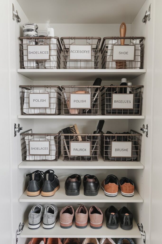 Small Baskets for Shoe Accessories