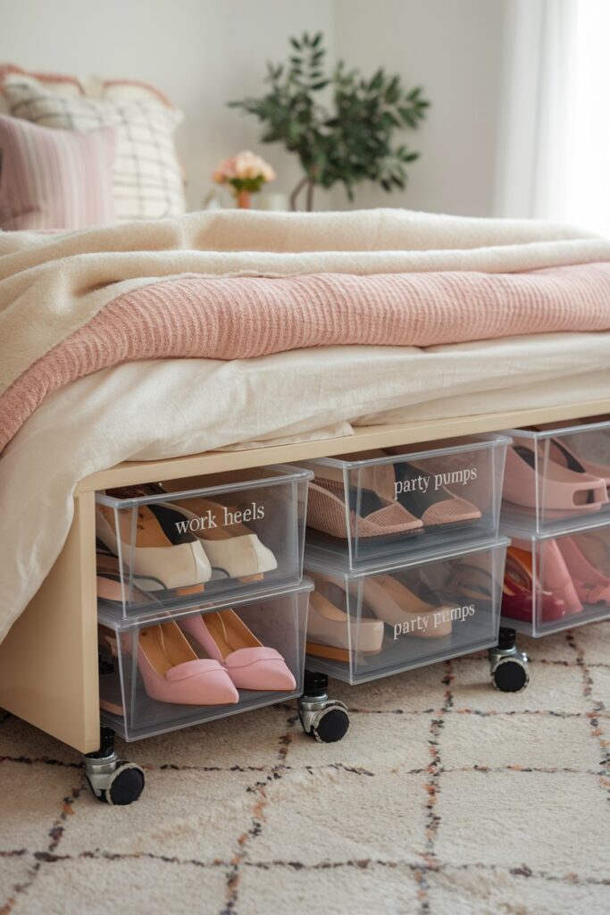 Under-Bed Shoe Bins