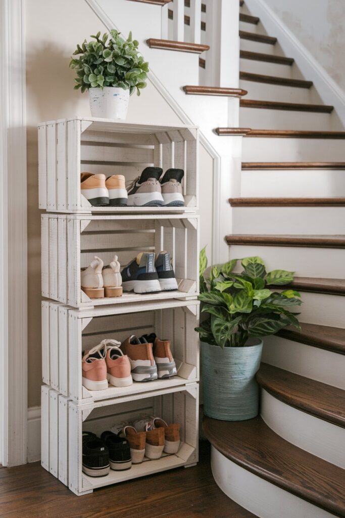 Repurposed Crate Baskets for Rustic Charm