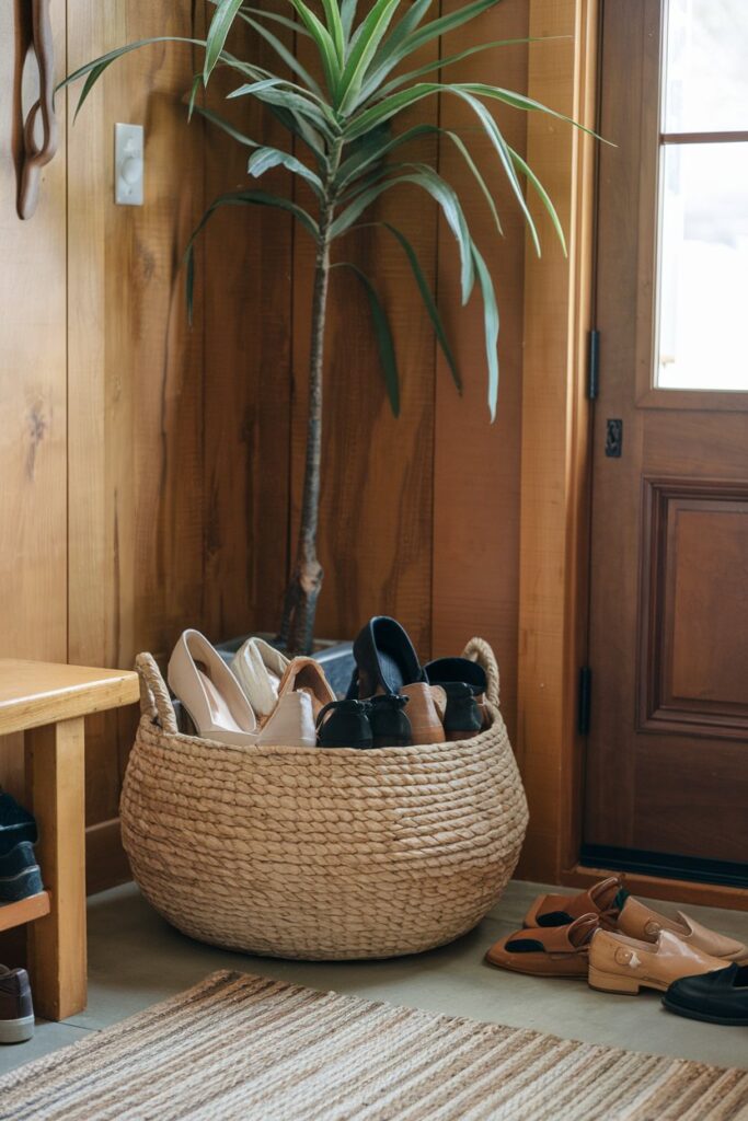 Large Floor Baskets for Communal Shoes