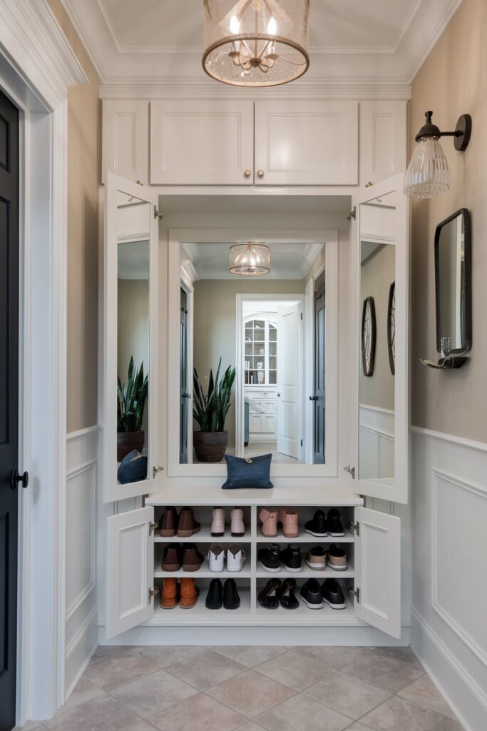  Shoe Cabinet with Mirror