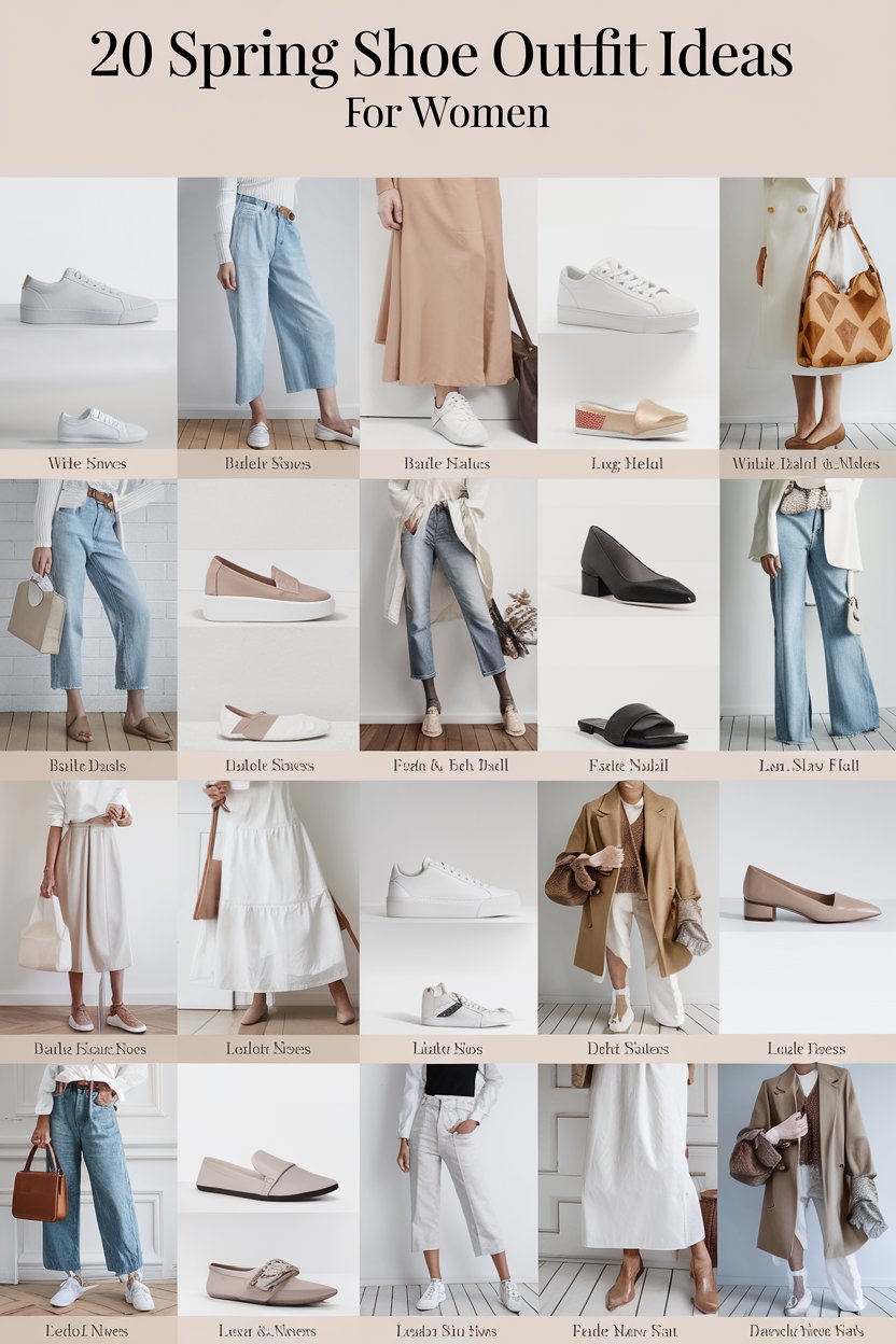 Spring Shoe Outfit Ideas for Women