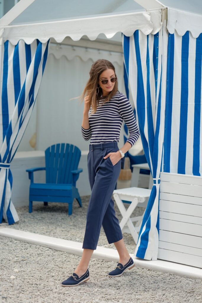 Nautical Striped Top & Capri Pants