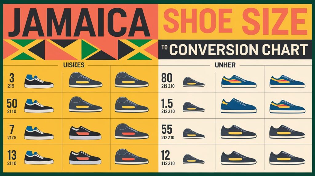 Jamaica Shoe Size to US Chart