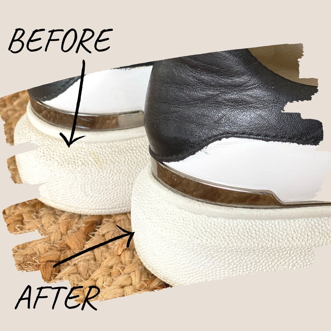 How to Clean White Soles of Shoes