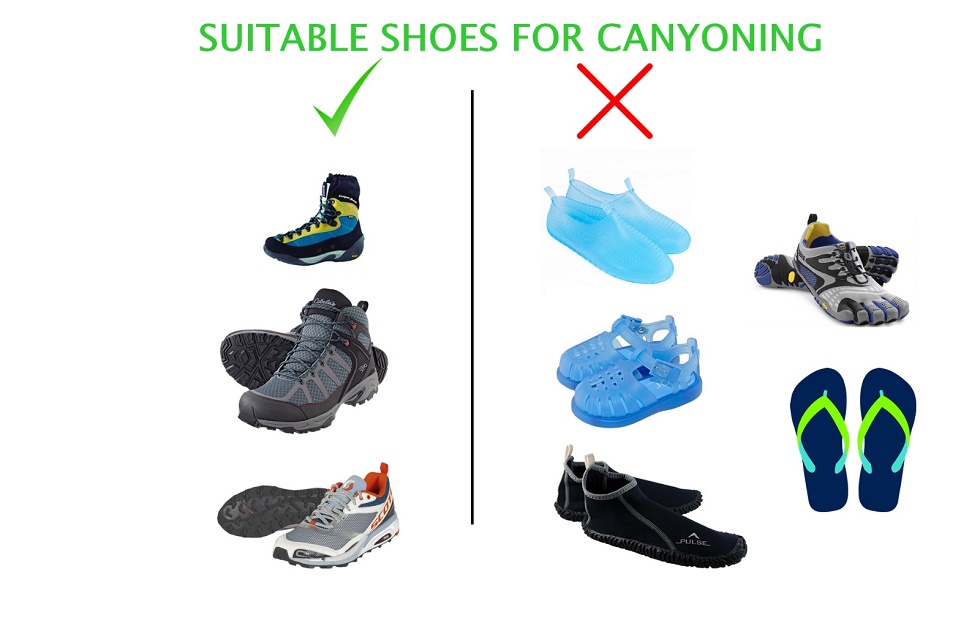 What Shoes to Wear for Canyoneering