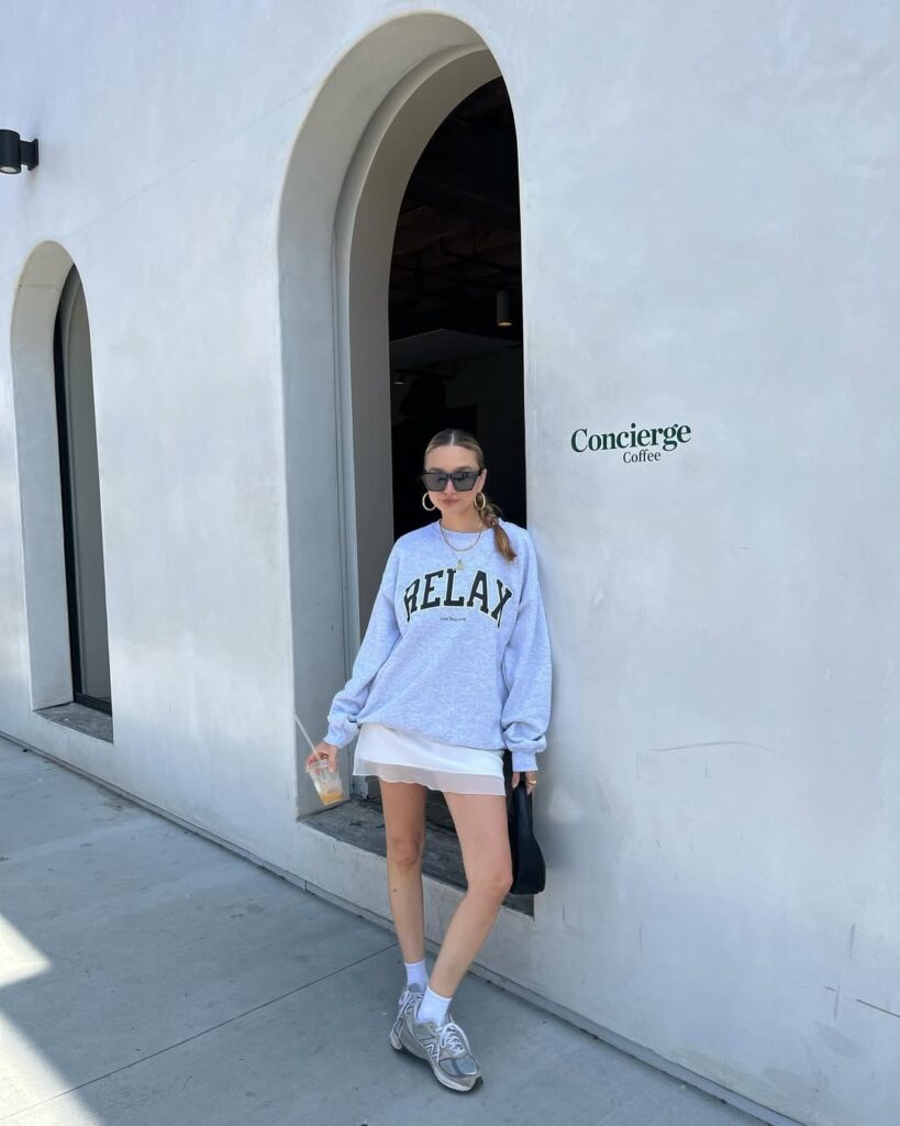 Sporty Prep: Sweatshirt + Tennis Skirt Vibes