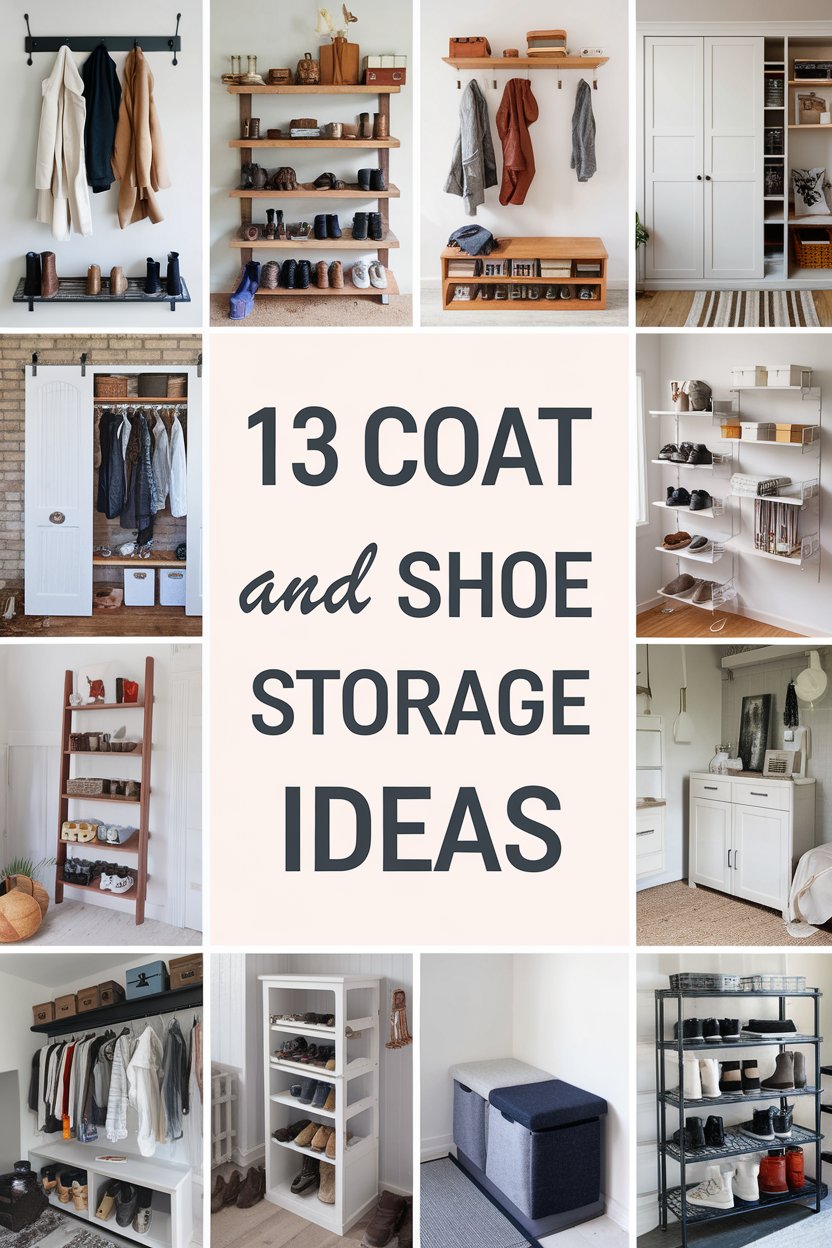 Hallway Console Table with Coat and Shoe Storage