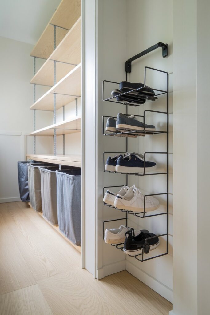 Wall-Mounted Shoe Rack