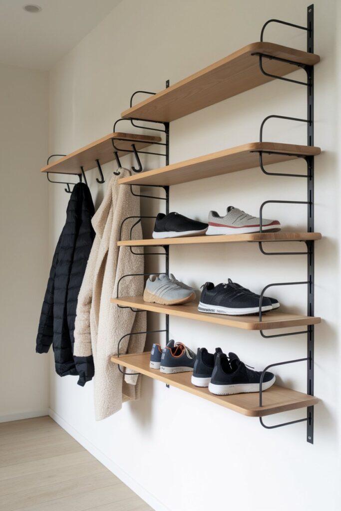 Floating Shelves with Hooks