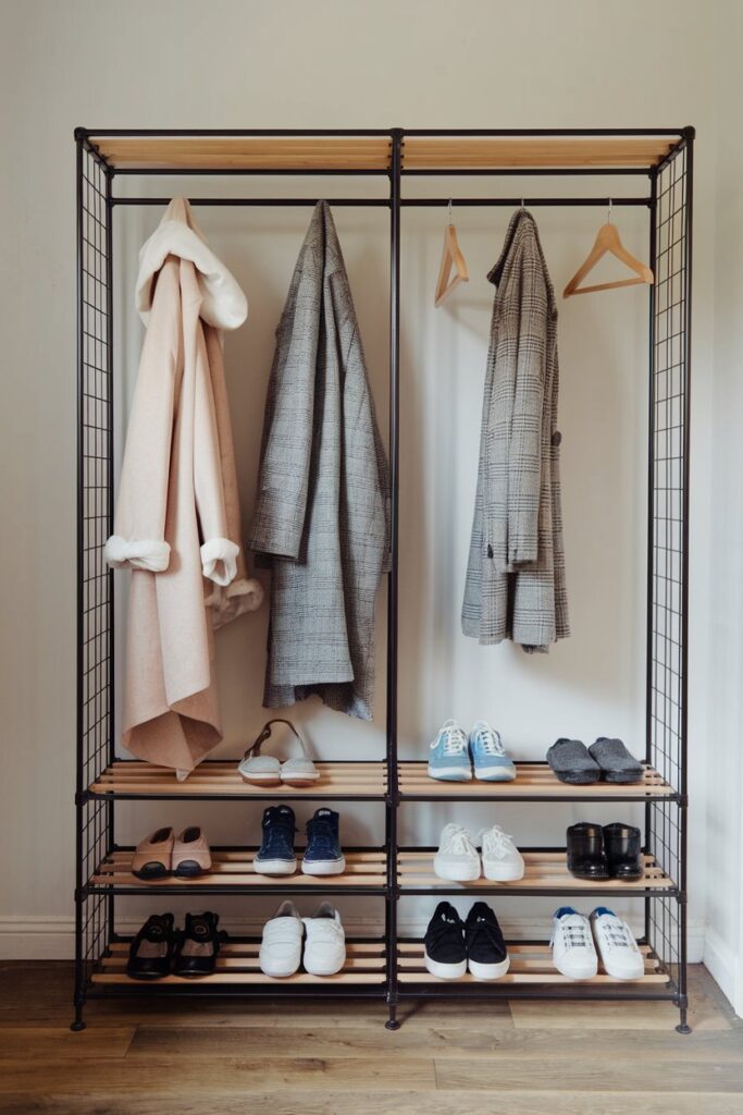 Freestanding Coat and Shoe Rack