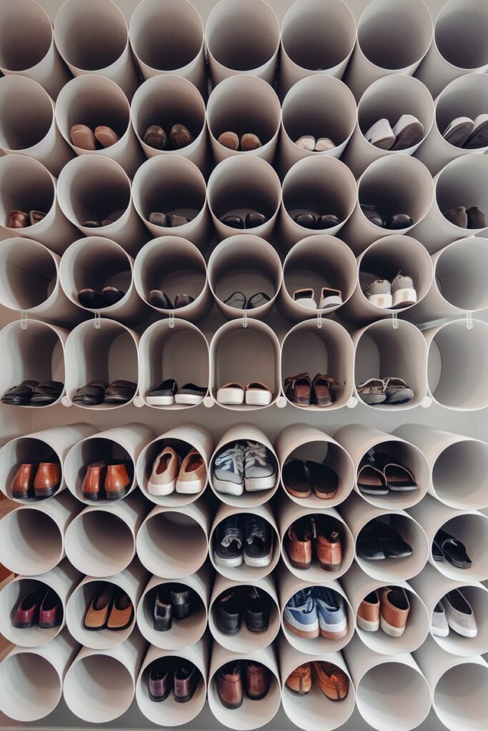 PVC Pipe Shoe Organizer