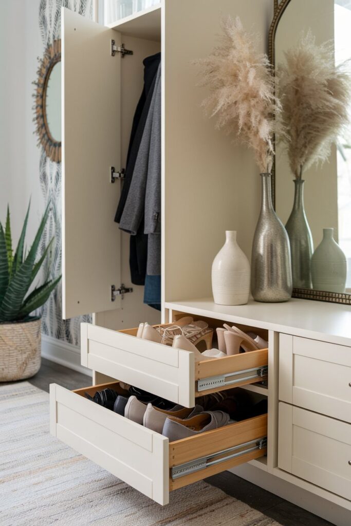 Pull-Out Coat and Shoe Storage Drawer