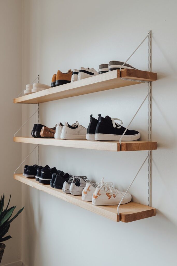 Floating Shelves for Shoes